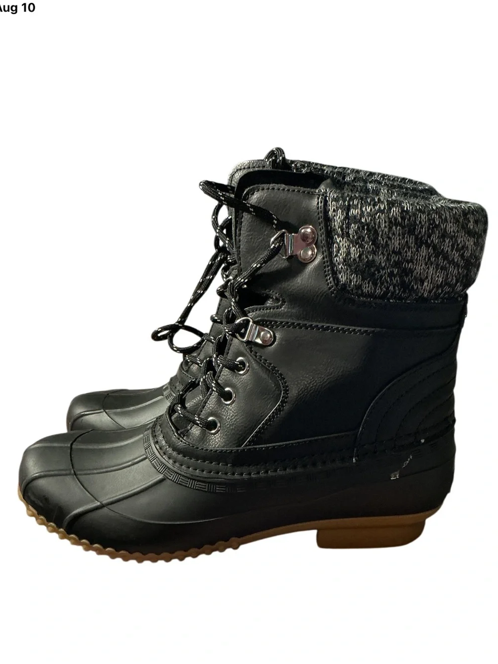 Tommy Hilfiger Twrain Black Lace up Duck Boots
